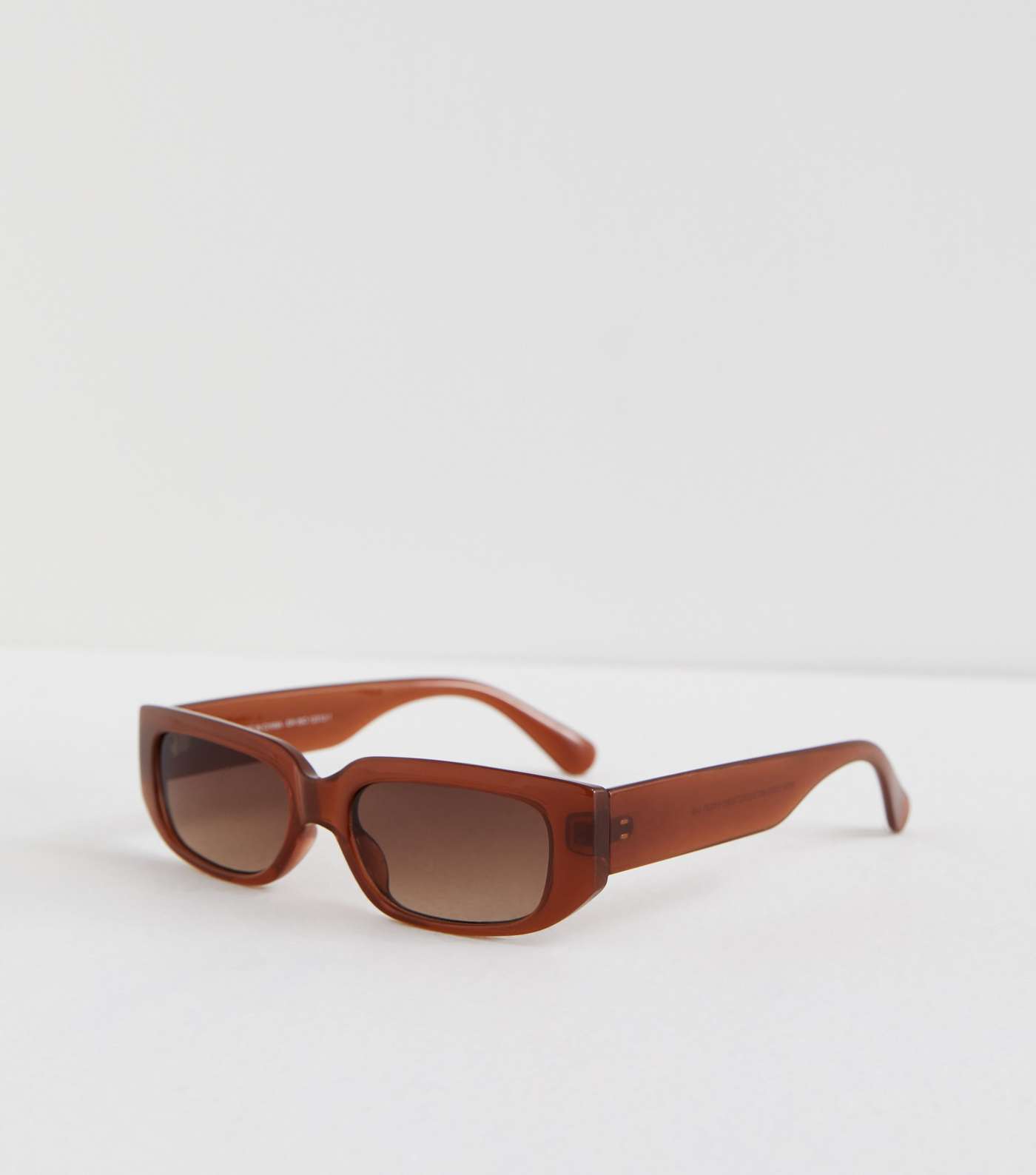 Dark Brown Rectangle Frame Sunglasses Image 2