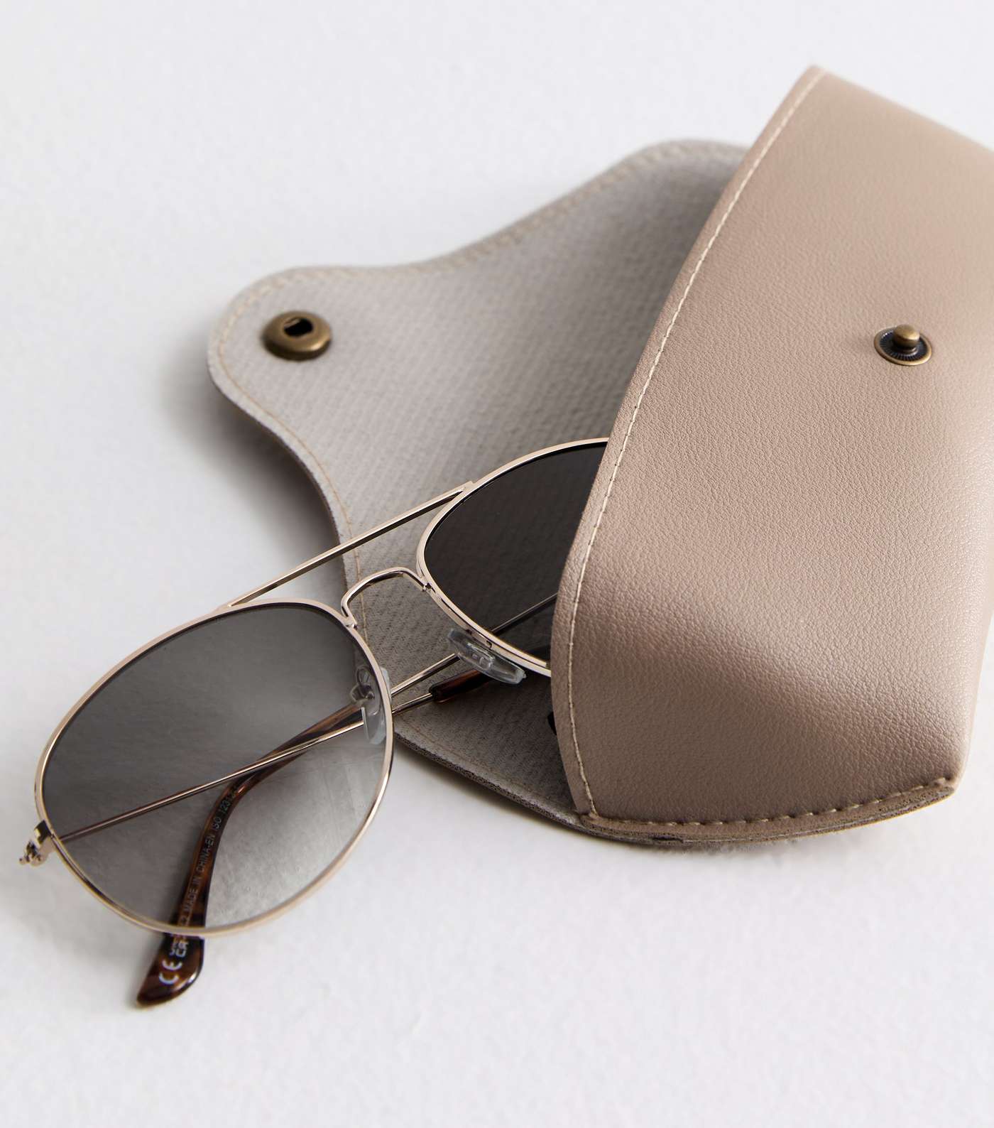 Mink Leather-Look Hardshell Sunglasses Case Image 2