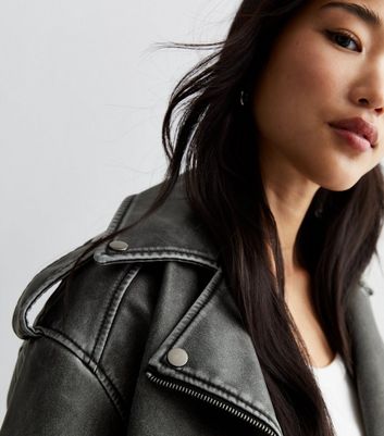 New look grey hot sale biker jacket