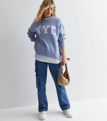 New look blue jumper hotsell