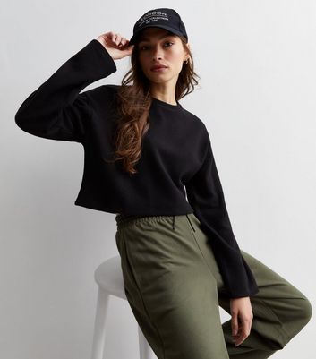 New look black outlet cropped jumper