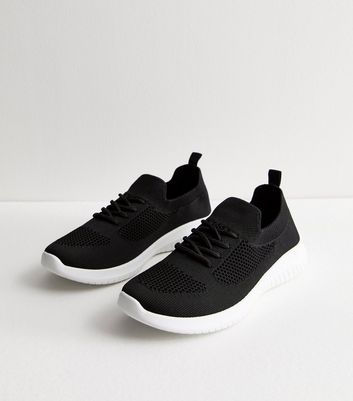 nike black knit sneakers