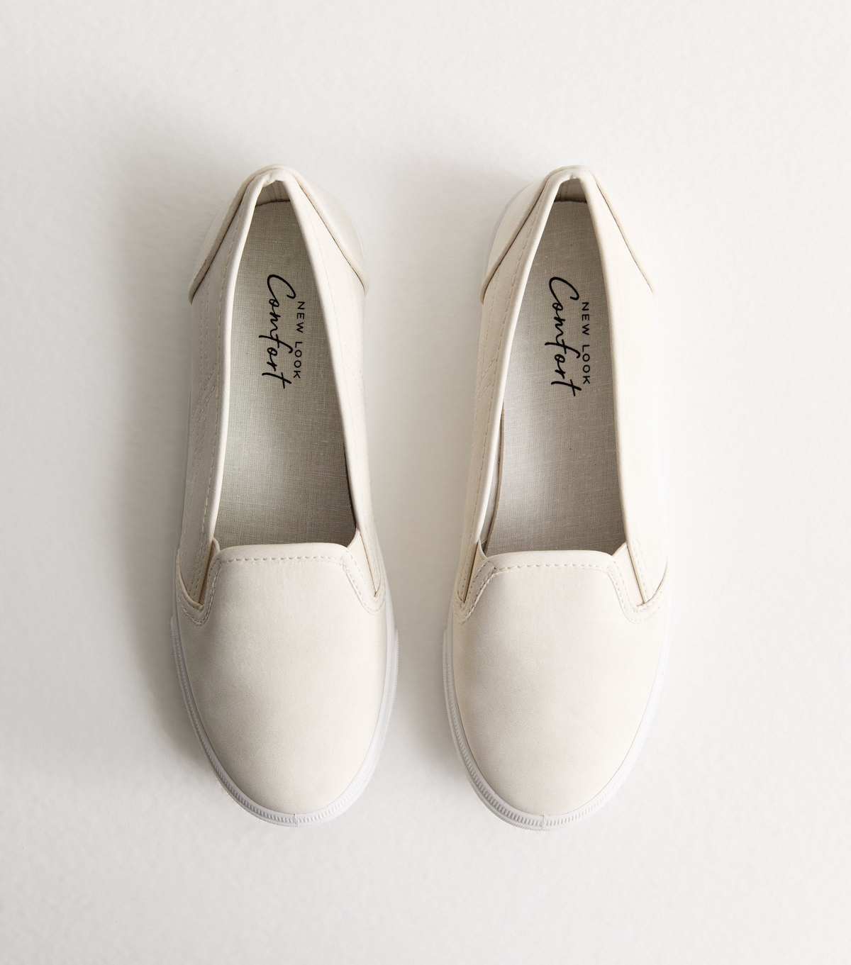 Women's Off White Slip On Trainers New Look