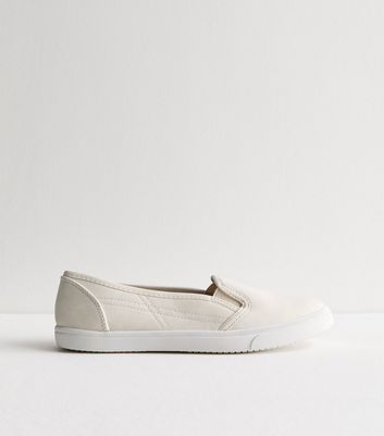Off White Slip On Trainers New Look