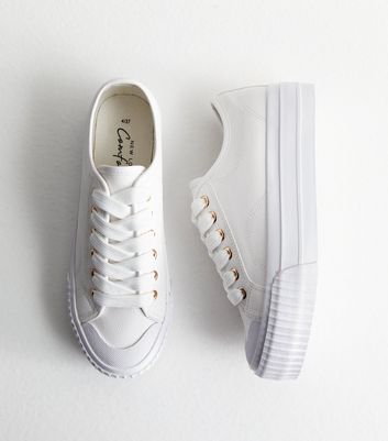 New look shops white chunky trainers