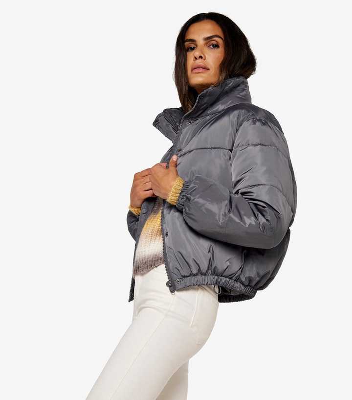 cheap cropped puffer jacket