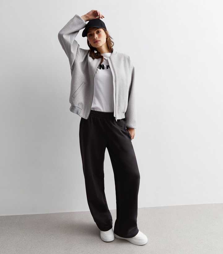 Black Jersey Low Rise Joggers