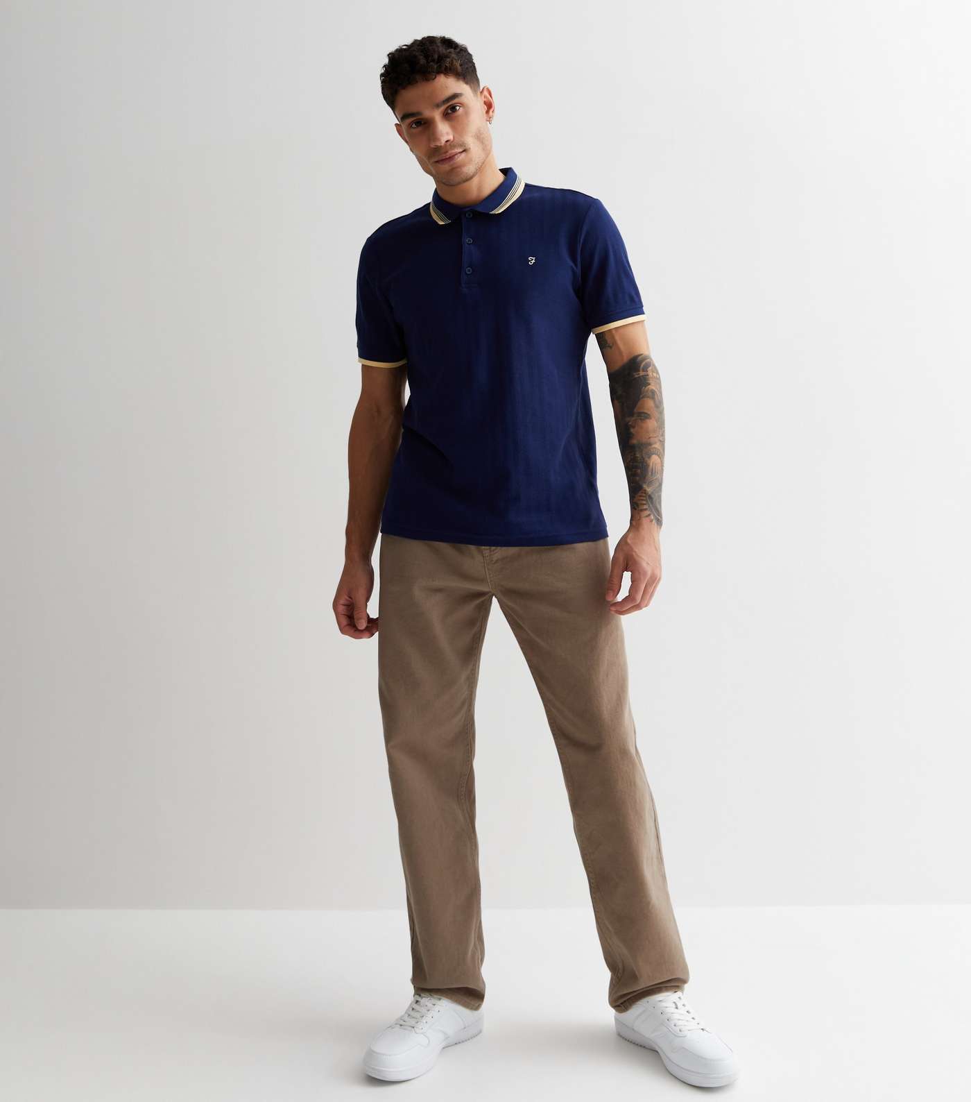 Farah Bright Blue Cotton Short Sleeve Polo Shirt Image 2