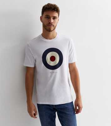 Ben Sherman White Cotton Target Logo T-Shirt