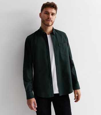 Ben Sherman Dark Green Cotton Long Sleeve Oxford Shirt