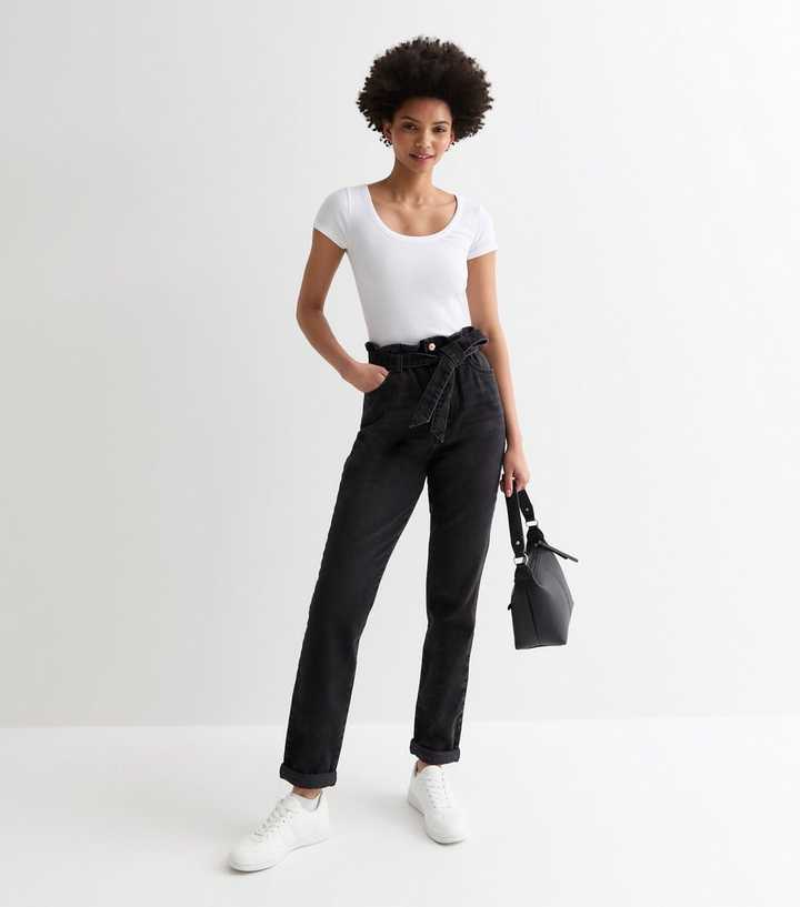 Paperbag Clearance Black Paperbag Trousers Tall Tall Washed Black