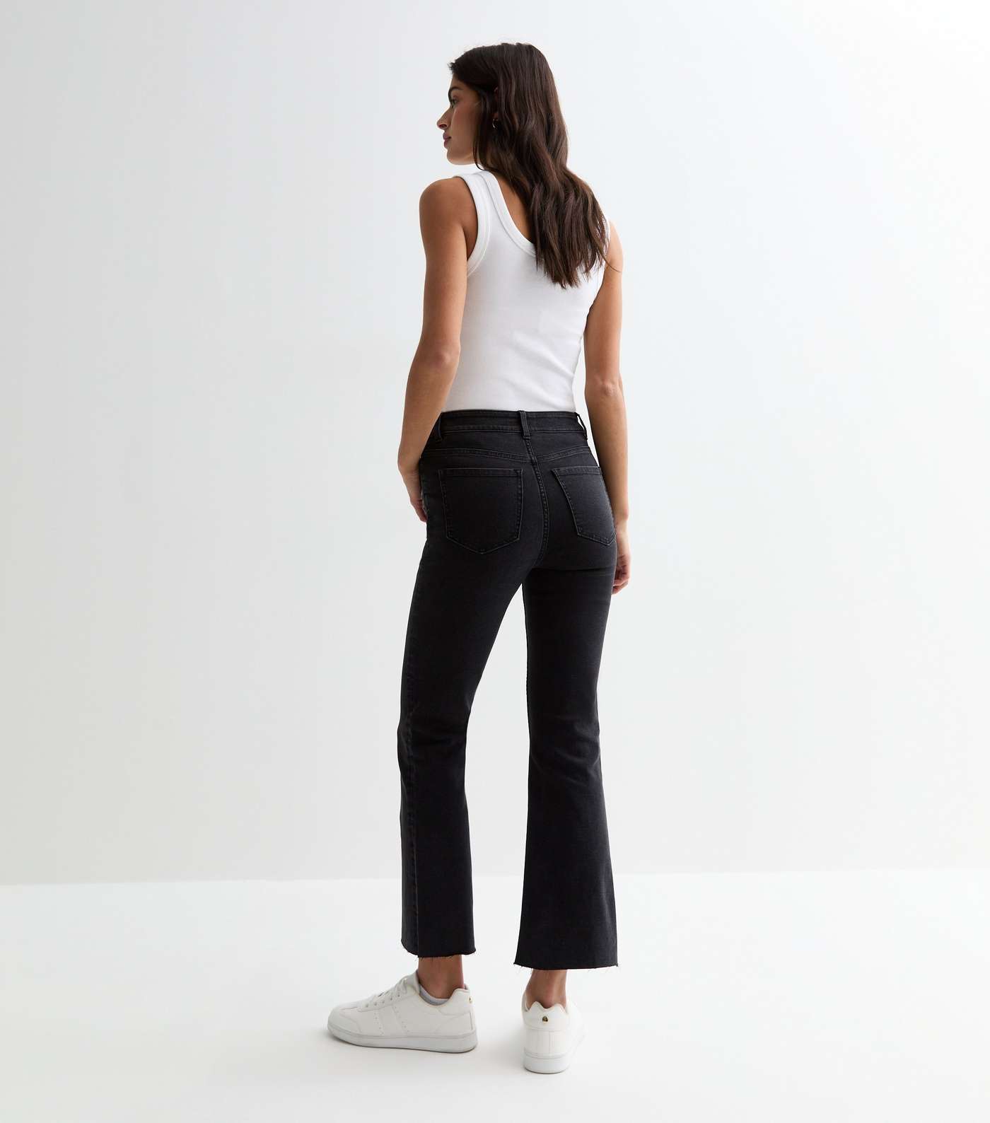 Black Melody Flared Crop Jeans Image 4
