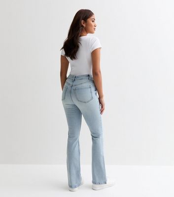 Petite Pale Blue Bootcut Jeans New Look