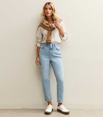 Petite Pale Blue Ankle Grazing Hannah Straight Leg Jeans