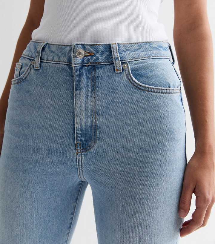 Tall Blue Ankle Grazing Hannah Straight Leg Jeans New Look