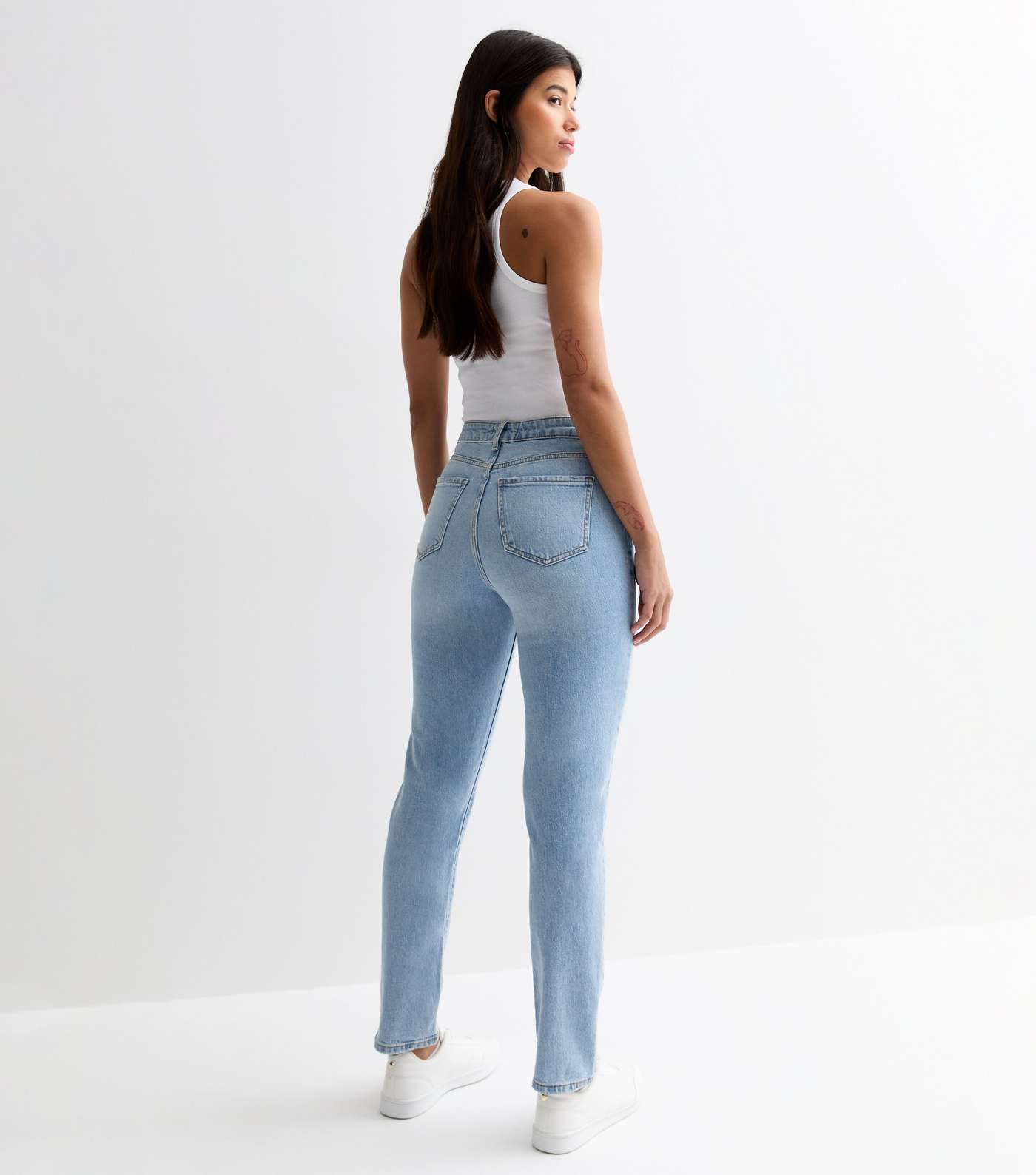 Tall Blue Ankle Grazing Hannah Straight Leg Jeans Image 6