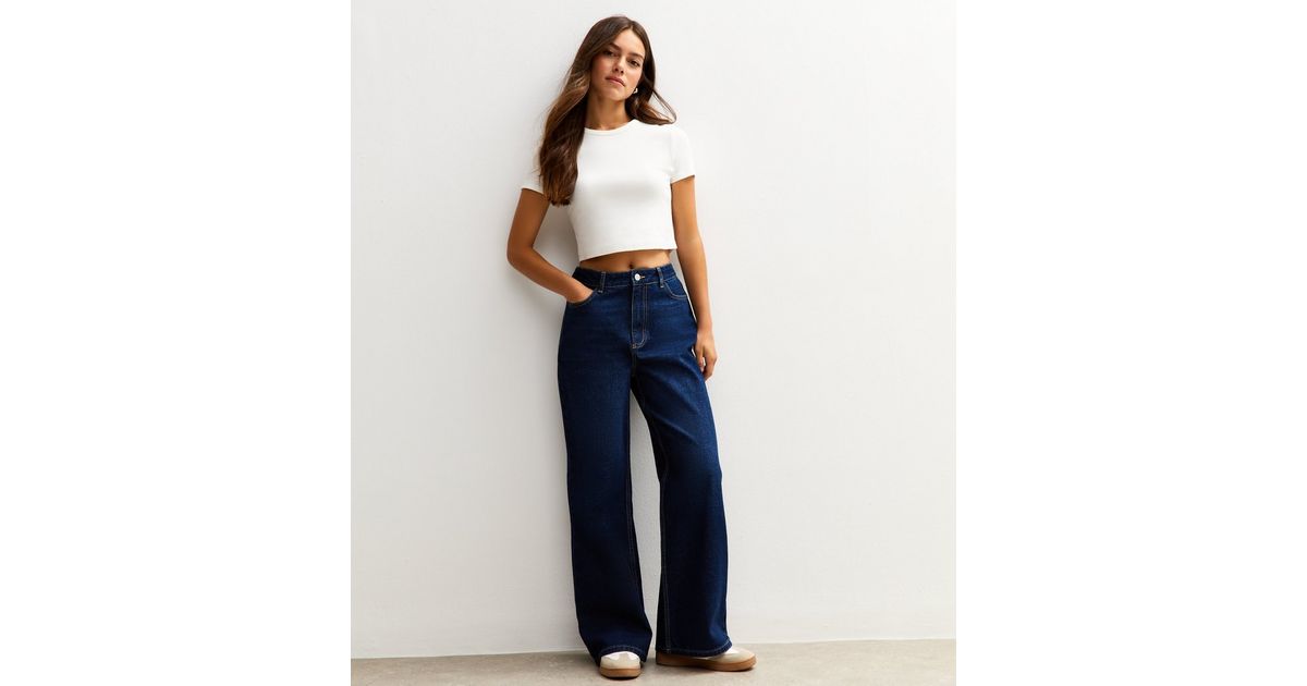 Wide Leg Jeans Petite Short Skinny Jeans Petite Blue High Waist