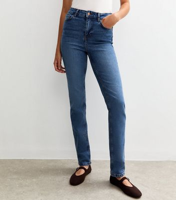 Tall Blue Full Length Slim Stretch Denim Jeans New Look
