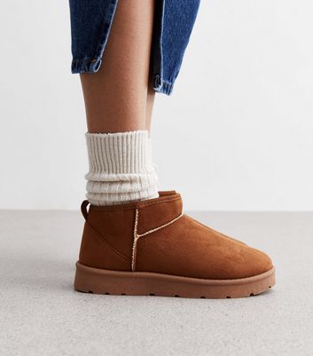 Tan shop slipper boots