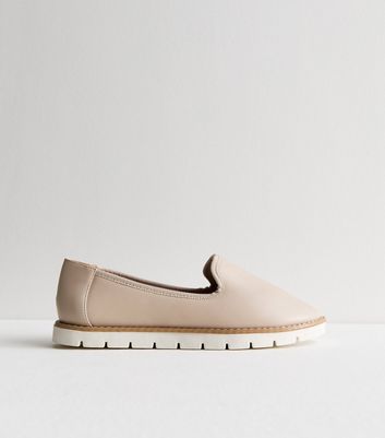 Off White Leather-Look Chunky Loafers | New Look