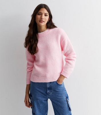 Pink white clearance and grey jumper