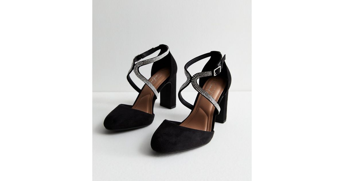 block heel court shoes wide fit