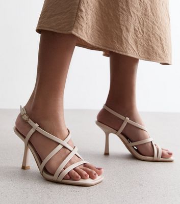 Womens New Look Heels | Green Leather-Look Strappy Block Heel Sandals «  Foodiesporty
