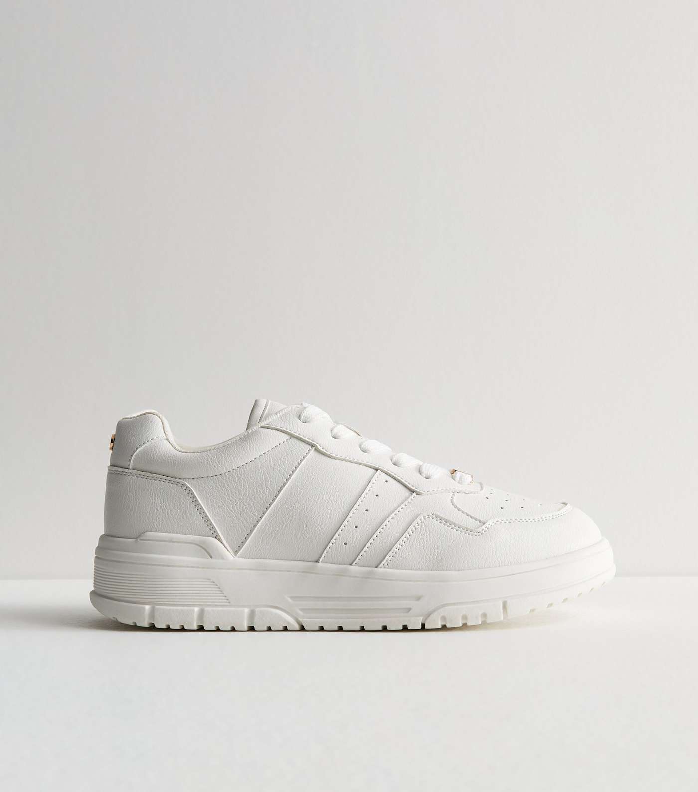 White Low Top Chunky Trainers Image 5