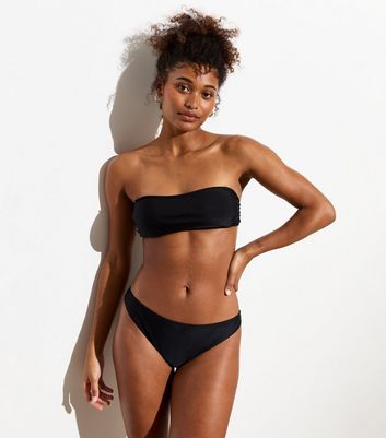 Black bandeau bathing suit top online