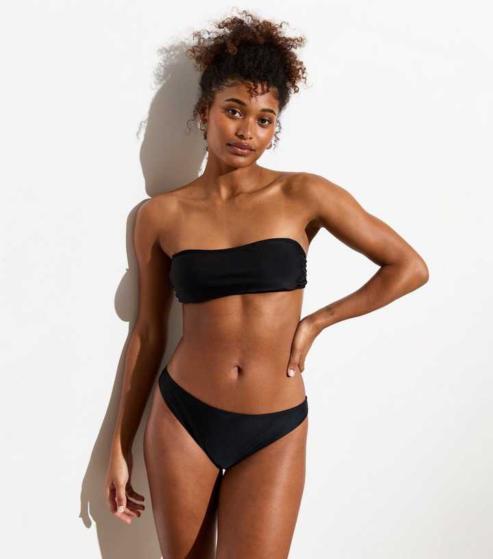 Black Bandeau Bikini Top