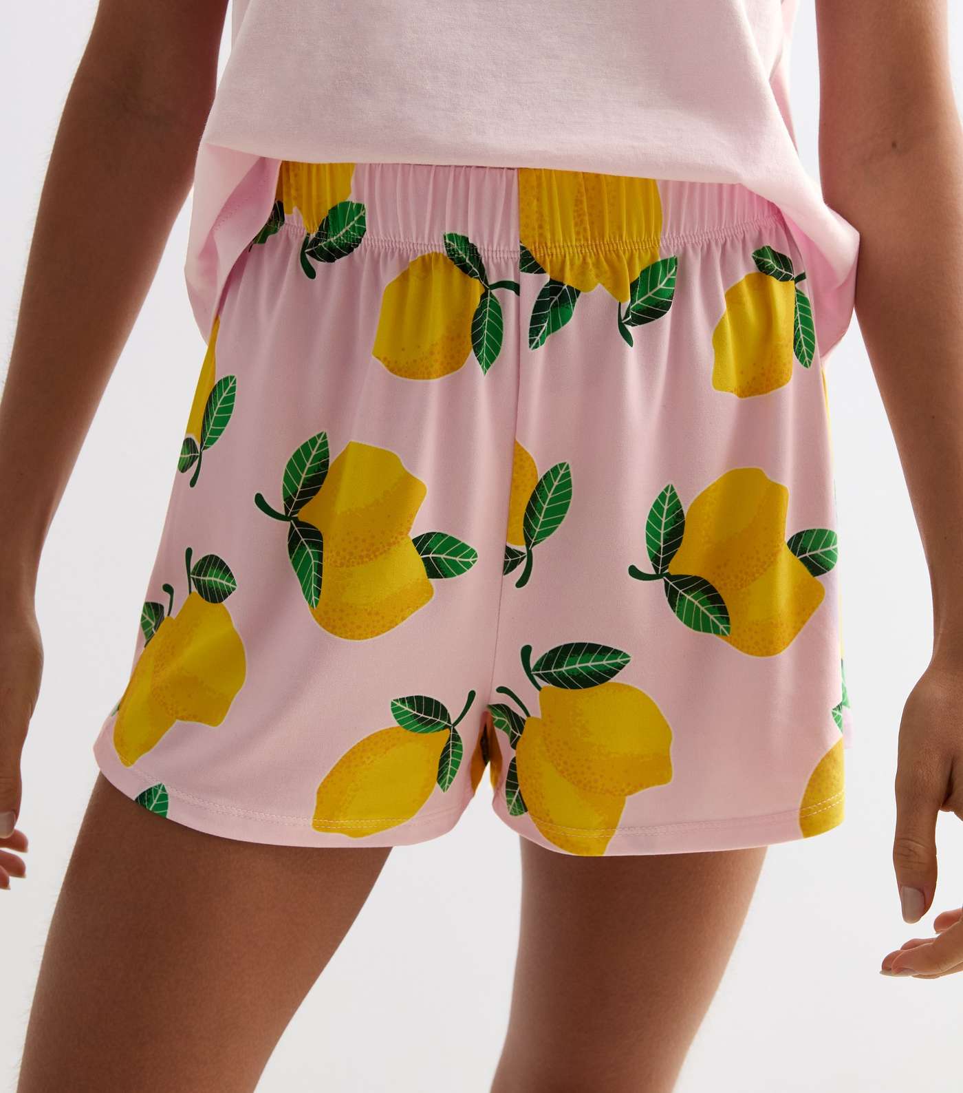 Pink Lemon Print Short Pyjama Set Image 2