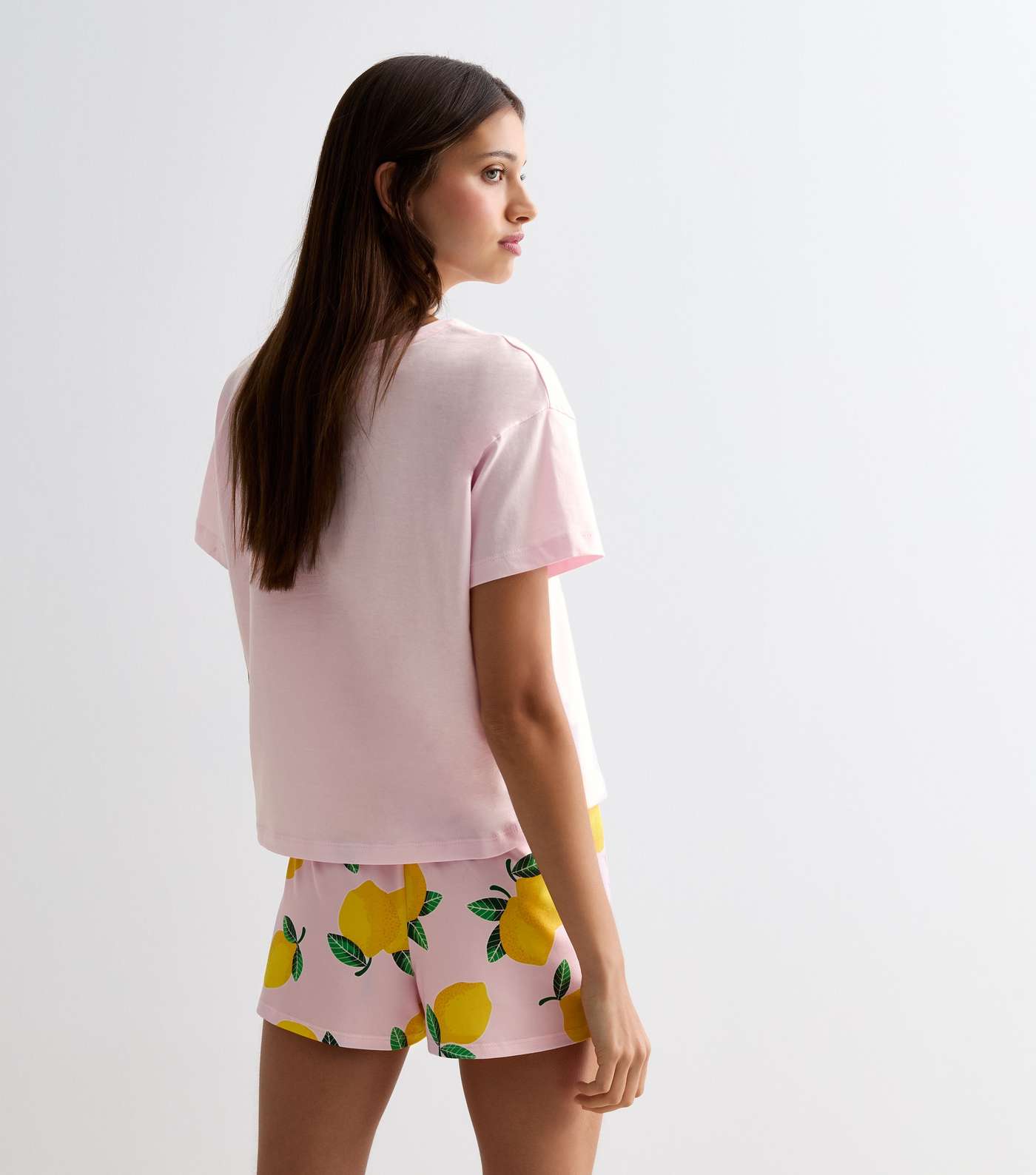 Pink Lemon Print Short Pyjama Set Image 4