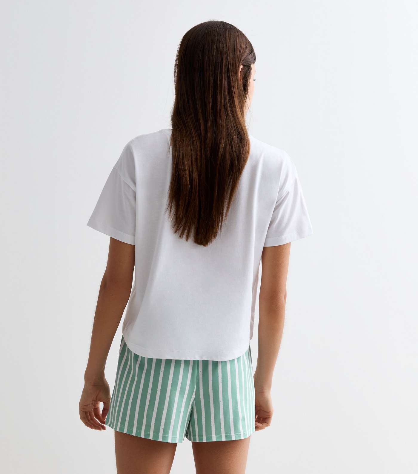 Green Stripe Short Pyjama Set Image 4