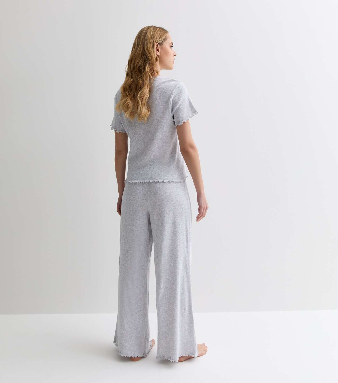 Pale Grey Love Logo Trouser Pyjama Set Image 4