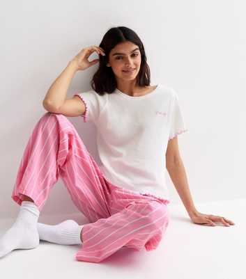 Pink J'Adore Wide Leg-Boxer T-Shirt Set 