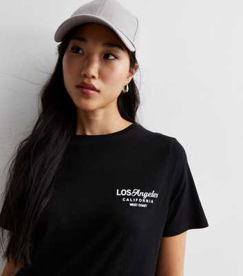 Black Cotton Los Angeles Logo Pocket T-Shirt
