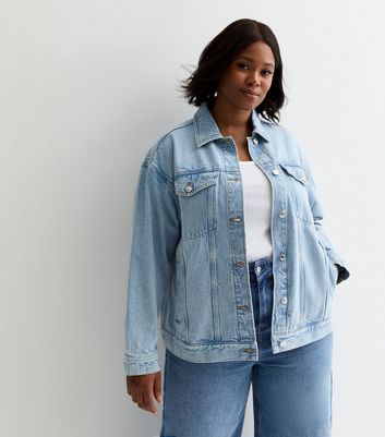 New look plus size denim jacket hotsell