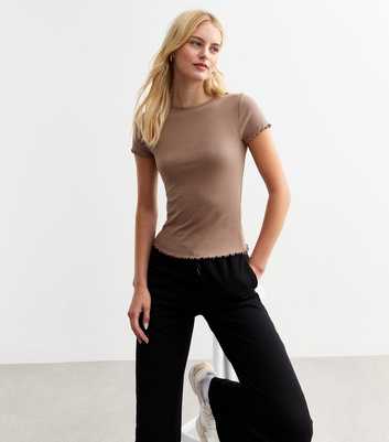 Tall Mink Frill Short Sleeve T-Shirt