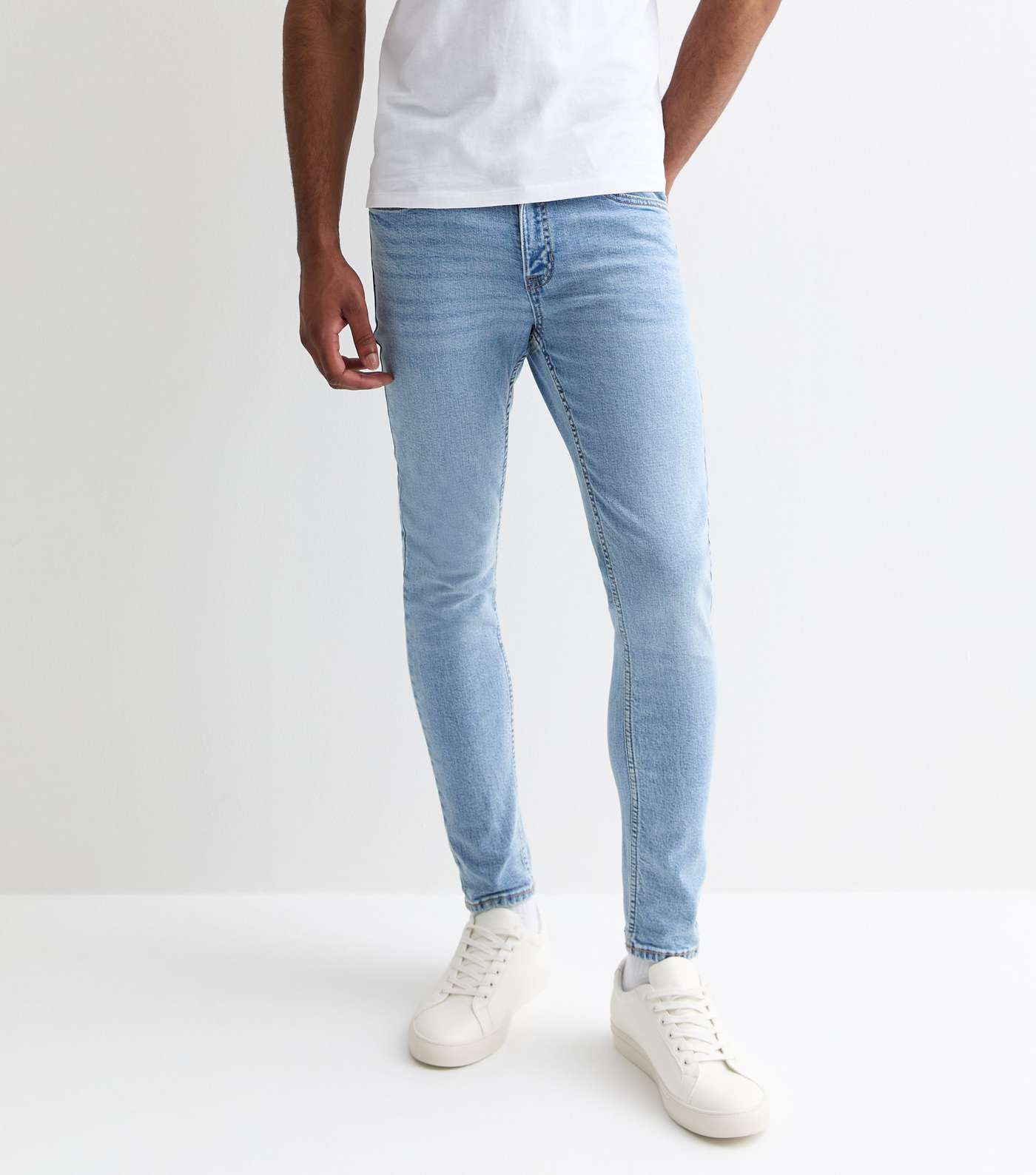 Pale Blue Skinny Jeans Image 3