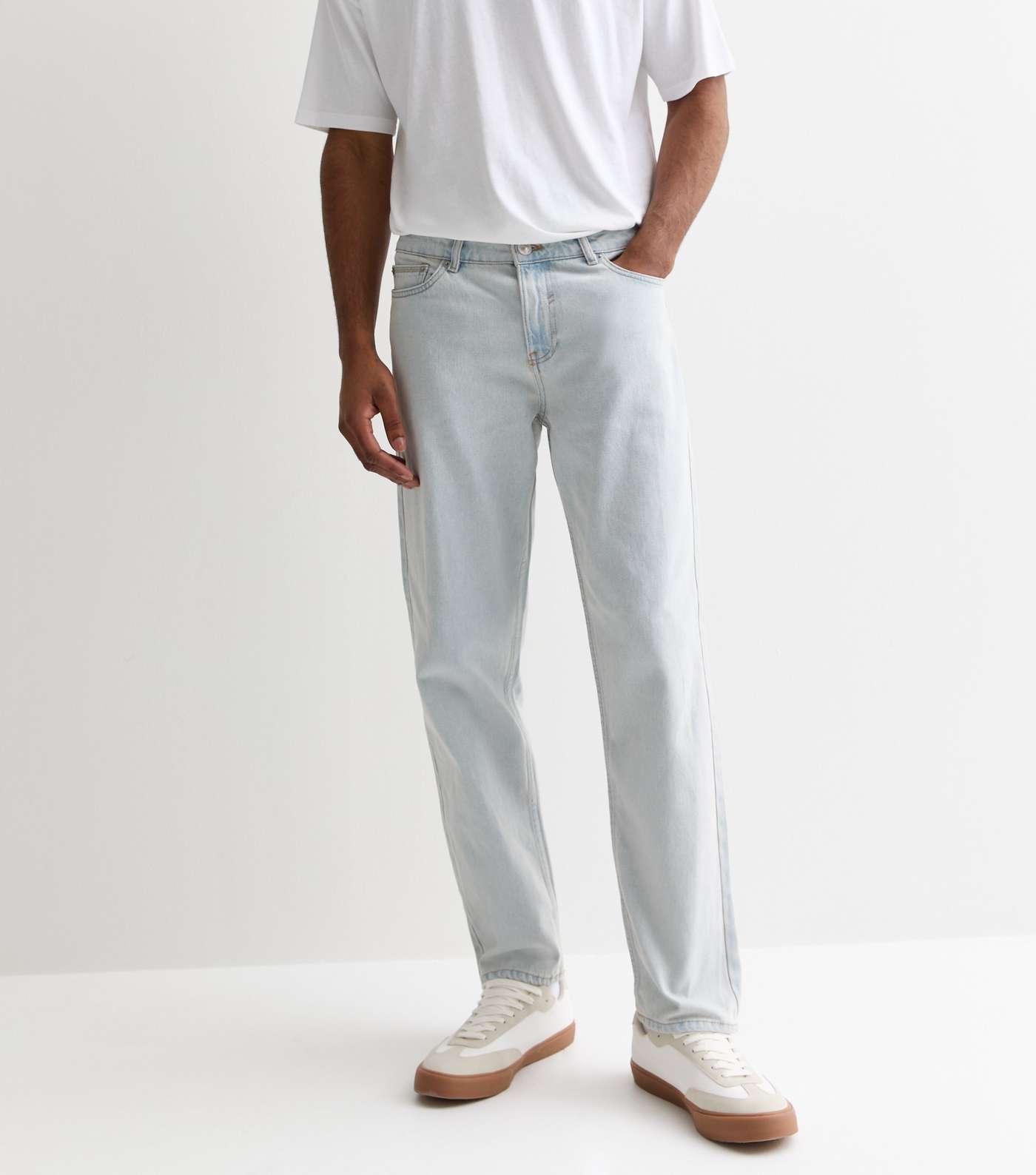 Pale Blue Relaxed Fit Jeans Image 3