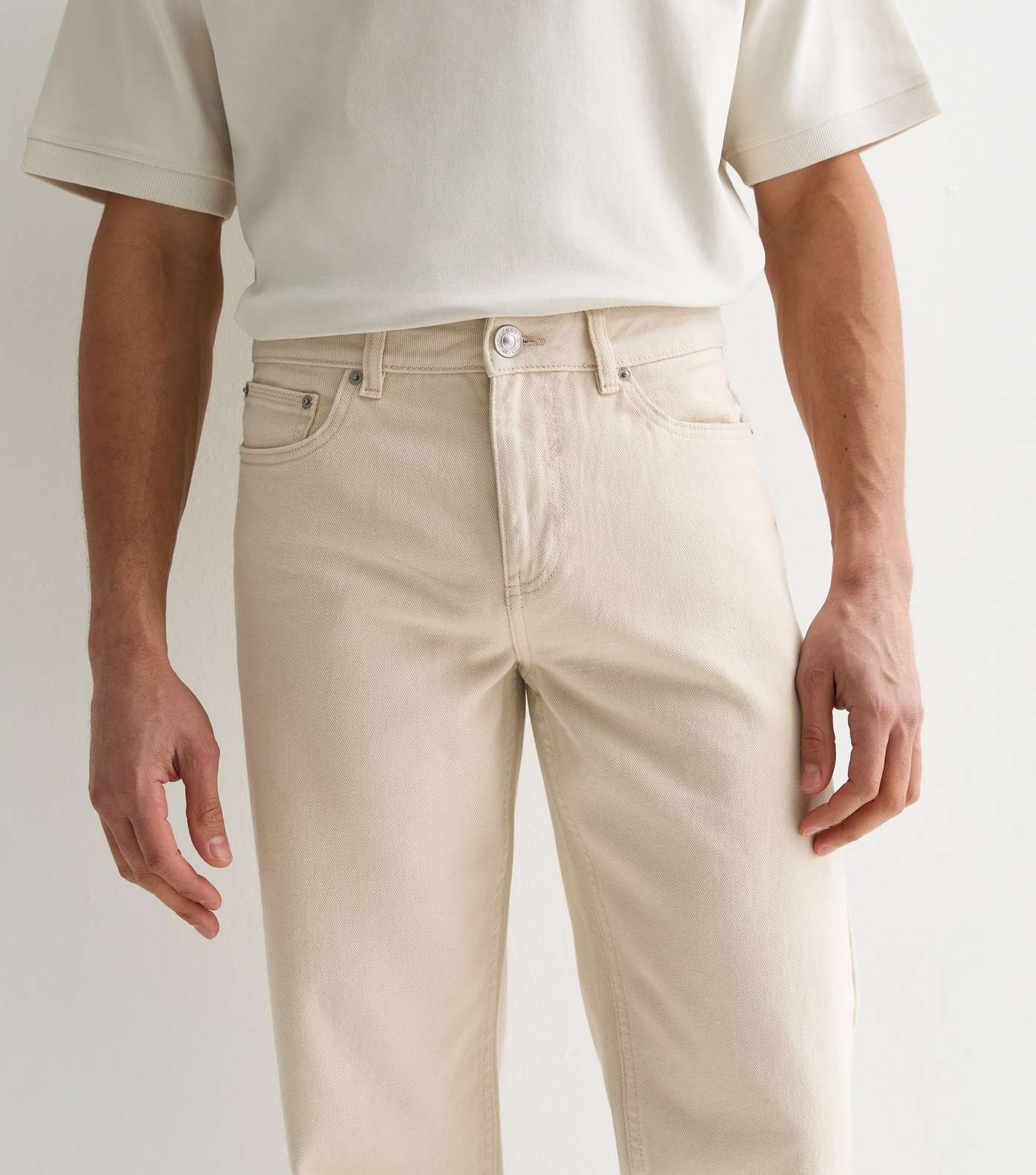 Off White Relaxed Jeans Image 5