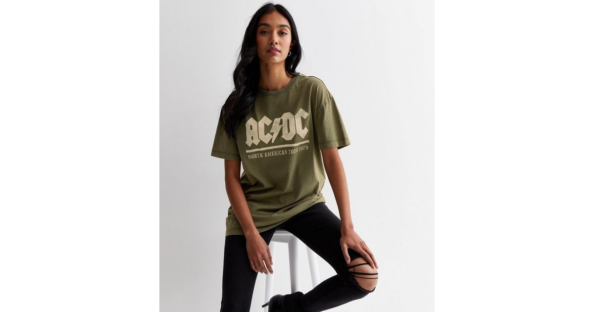 COTTON SOUL Maglietta Bambino ACDC Stack Logo - Nero - 100% Cotone, Ufficiale, Età 2-7 Anni - 2