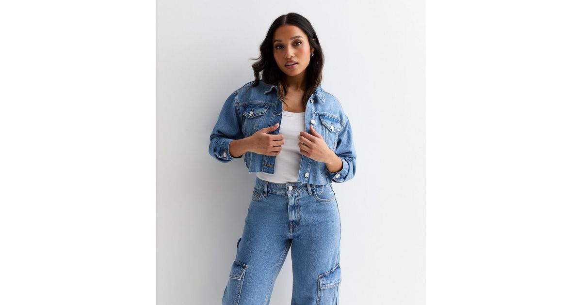 Tonywack Women's Crop Fit Blue Denim Jacket Blue main image 1