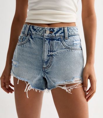 Denim shorts new look best sale