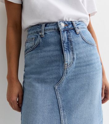 Midi jean skirt king size best sale