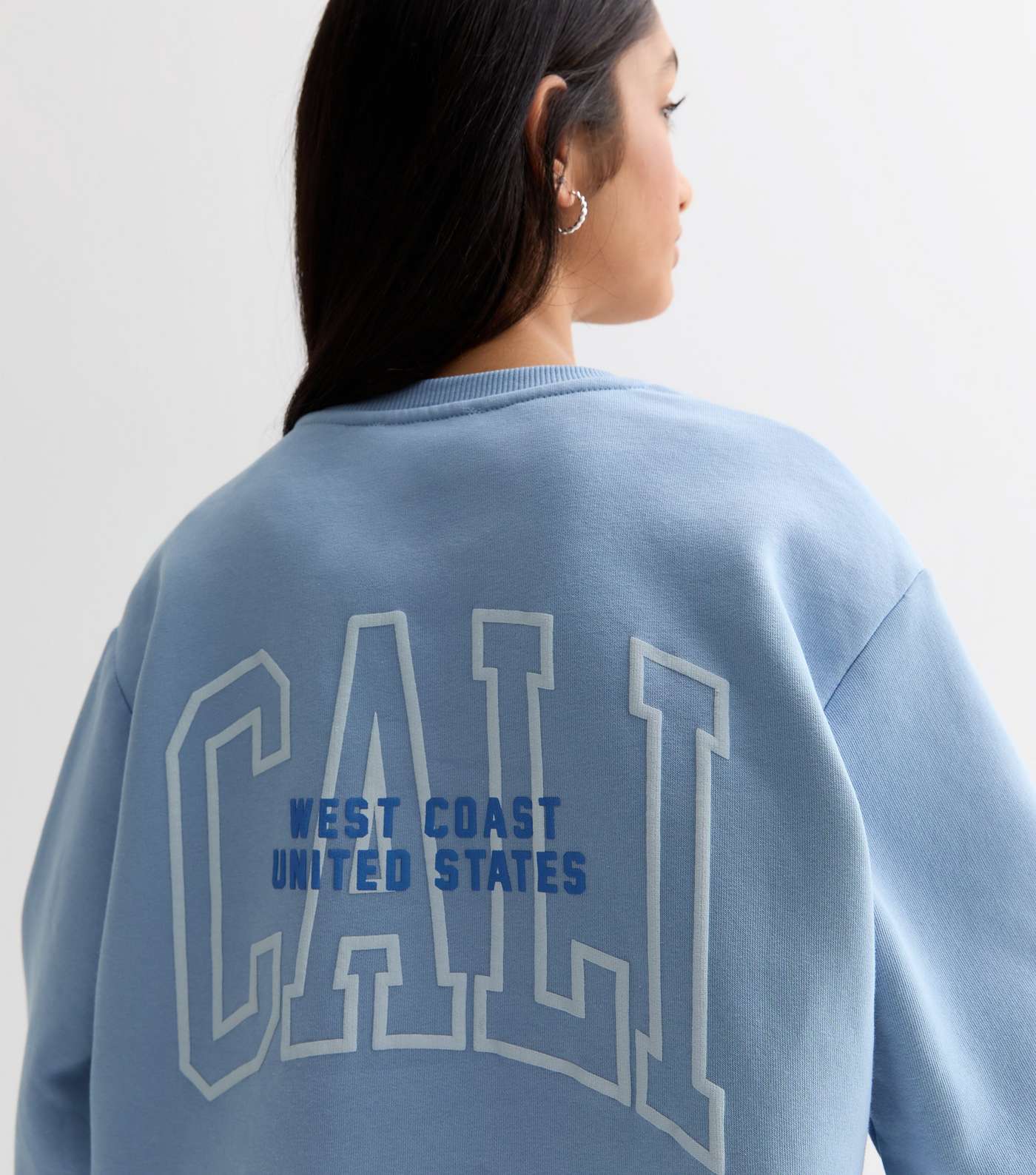 Girls Pale Blue Cali Logo Crew Neck Sweatshirt Image 2