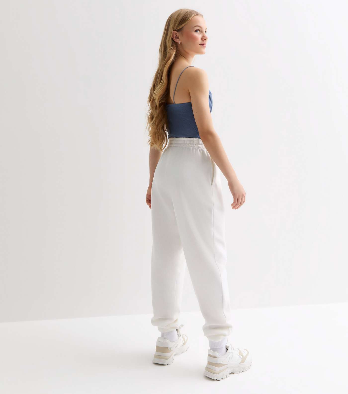 Girls Off White Pacific Grove Cuffed Logo Joggers Image 4