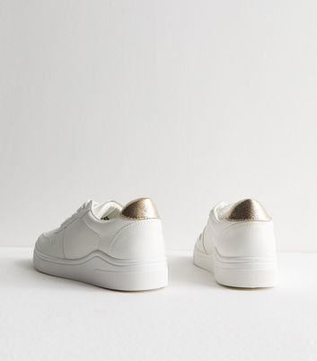 New look white chunky trainers online