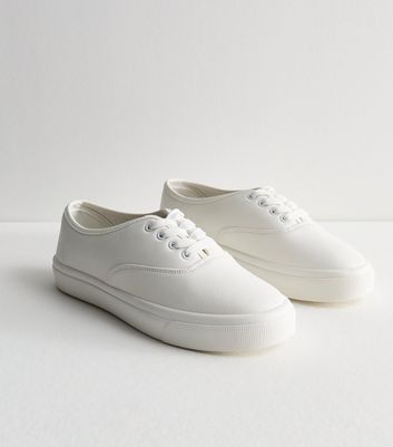 White leather sale lace up sneakers