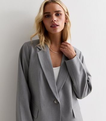 Petite Grey Marl Blazer New Look